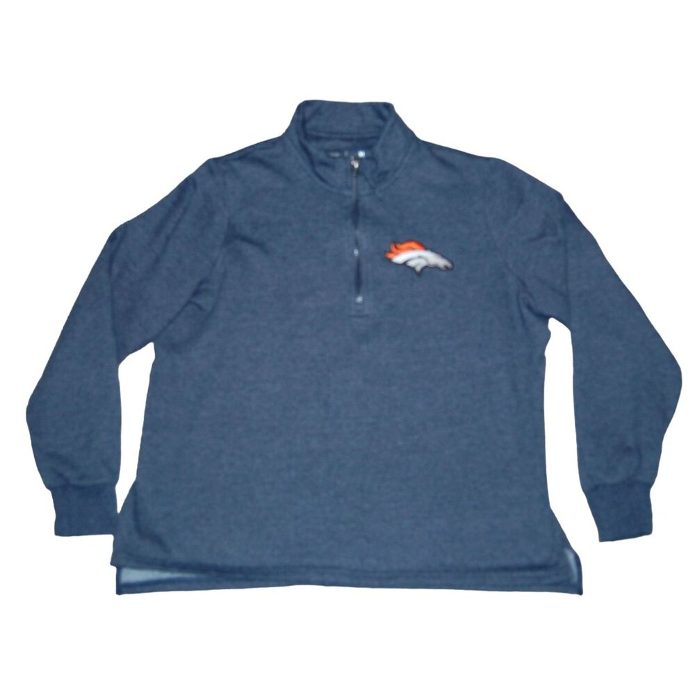 Denver Broncos Antigua Navy 1/4 Zip Pullover Sweater Women's XL